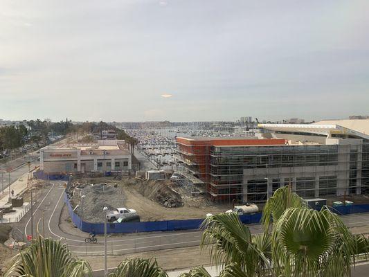 Waiting room has a gorgeous view of the Marina....well and Trader Joe's.