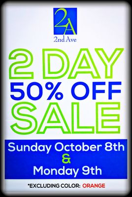 Our Columbus Day sale starts today!!! 50% off.