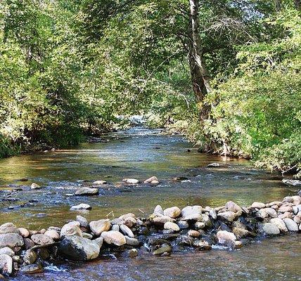 Oak Creek runs through the yard