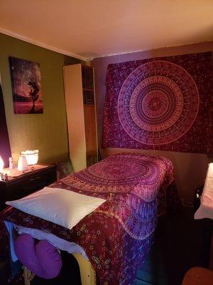 Massage Room- (Intuitive Therapeutic Massage, Hot Stone Massage, Reflexology