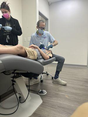 A few days later, Dr. Patrick was putting braces on our son.