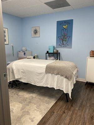 The massage therapy room