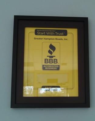 Rated A+ by BBB!