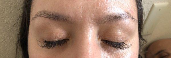 Fill individual eye lashes