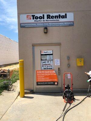 Tool rental section/Penske truck drop off