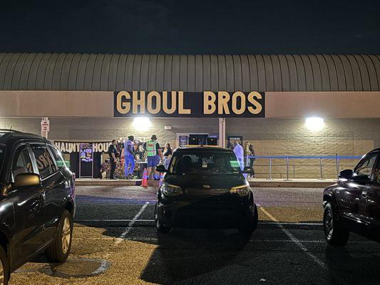 The front entrance and parking for ghoul brothers 2023