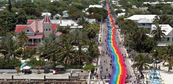 Longest Pride Flag, from the Ocean to the Gulf.