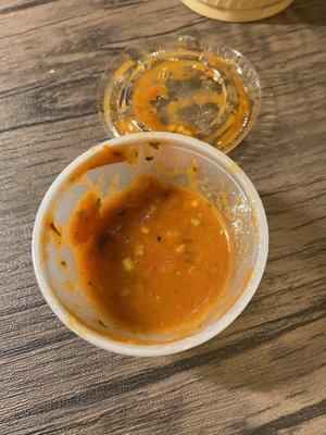 Medium spicy salsa (comes with each taco)