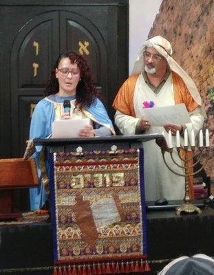 Reading the Book of Esther on Purim