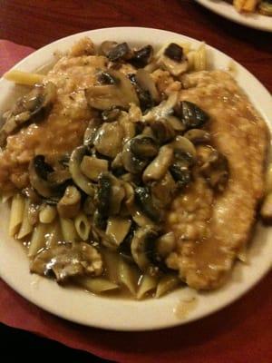 Chicken Marsala with penne