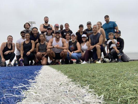 Group workout at Montgomery High