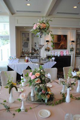 Room set up for daughter's baby shower. It was lovely!