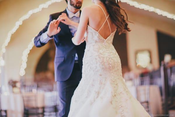 The reception had plenty of room to DANCE!! This shot was taken right before The Send-Off during our private dance.