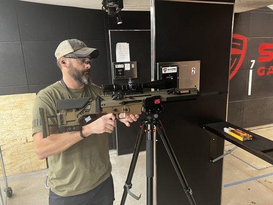 Erik Tweedt with an FN SCAR 6.5 Creedmoor.