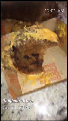 That's not the patty that's the bun completely soaked in grease