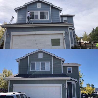 Home painted Before and after pictures.