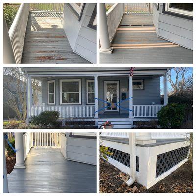 Deck, Rails and Trim all redone and made this porch like new.