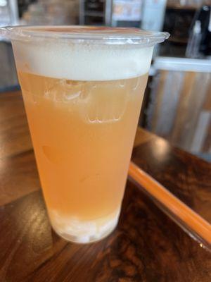 Guava/Lychee fruit tea with lychee jelly