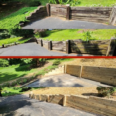 Repair or Build a retaining wall, we can help.