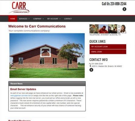 Website for local communications company