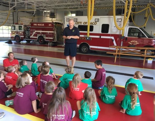 Little Footsteps visiting the Saco Police Station.