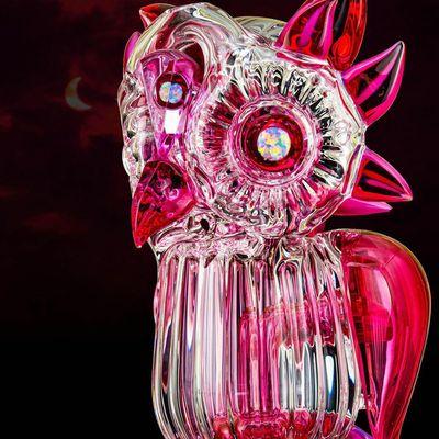 Calm Ruby Gold Owl. Sold.