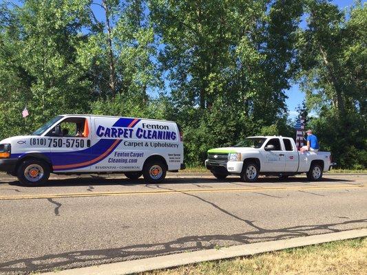 Getting ready for the freedom festival parade in Fenton Mi