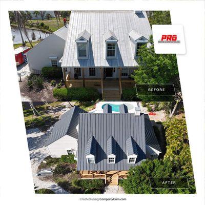 26ga 5v Metal to 26ga Standing Seam Colored Metal