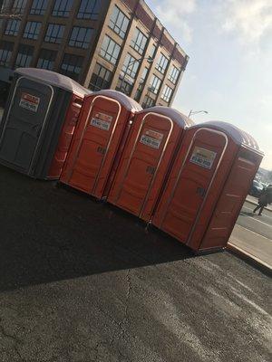 We can provide multiple portable toilet units for larger events.