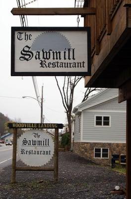 The Sawmill sign