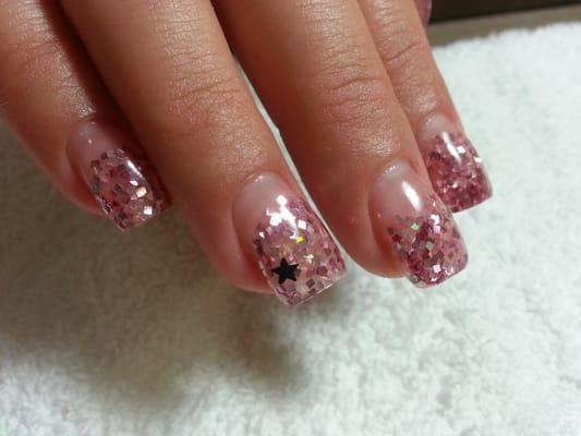 Acrylic glitter powders and the star 3d