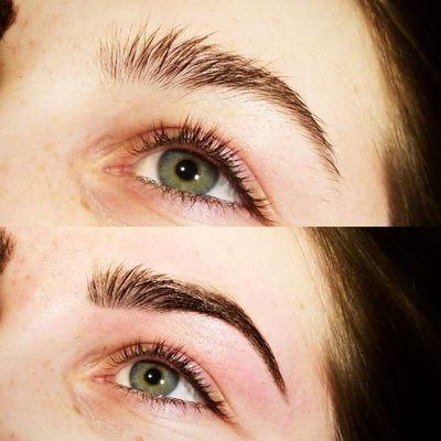 Eye brow wax and tint.