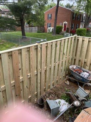 Shadowbox fence