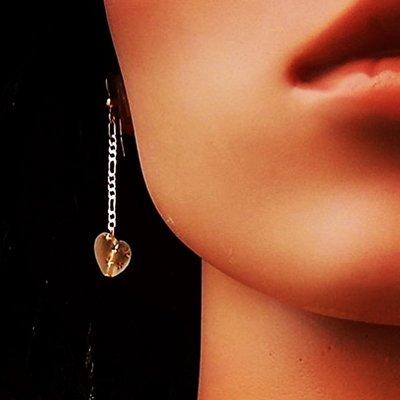 Simple Heart Drop Earrings