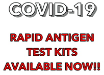 COVID-19 RAPID ANTIGEN TESTS AVAILABLE NOW!