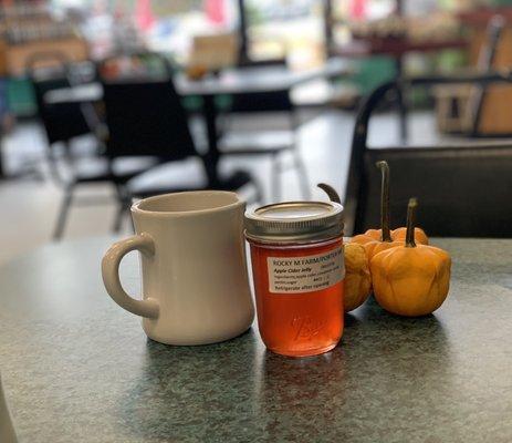 This apple cider jelly was amazing on their butter wheat toast!!