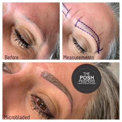 Let us measure your bone structure, your facial features and natural hairline to create a beautiful new set of eyebrows with microblading.