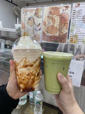 Thai green milk tea & little lucky apricot