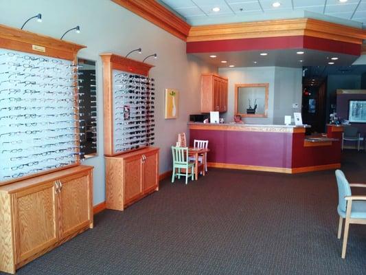 Step inside and be greeted by friendly staff and browse hundreds of frames and sunglasses to match what you're looking for.