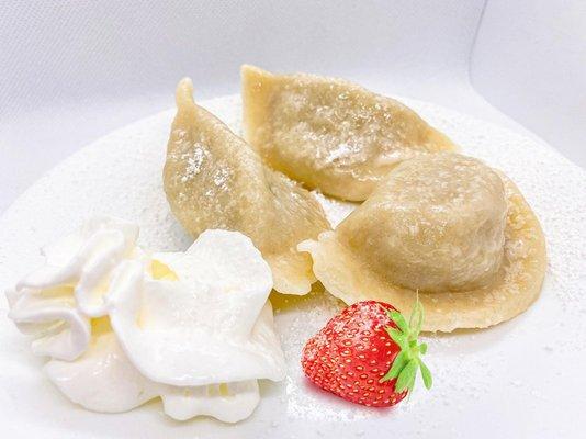 Our pierogies with strawberries and sweet cream 3