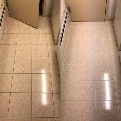 Do you know what color your grout really is? Give us a call Tile and grout cleaning Carrollton Tx.