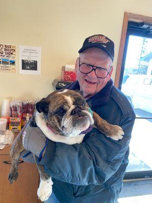 Chili greeting her favorite Napa driver