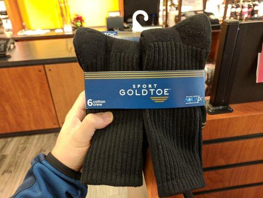 Gold Toe socks. There are too many varieties to choose from.