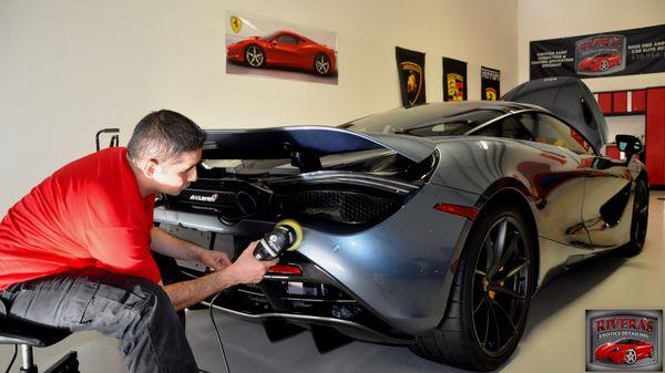 2018 McLaren 720s paint correction and exotic detailing.