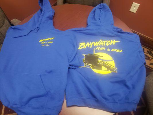 We print hoodies! Customer brought their logo in and we made it happen!