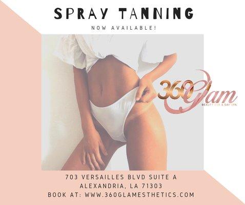 Spray tanning!