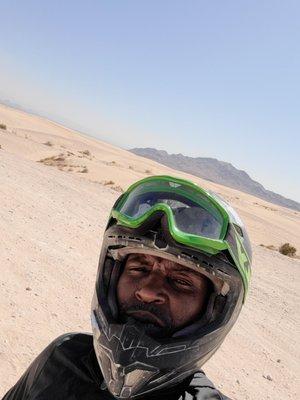 Me having fun in the sun during our break in the Sand DUNES... This is the highlight of my trip every time