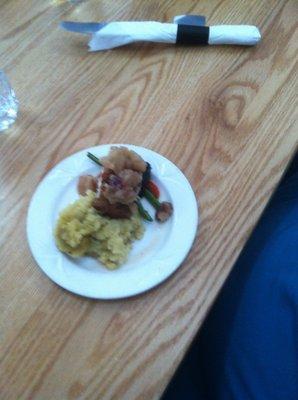 Vagabond Kitchen's Pork Chop sample that won 1st place on Guy's Grocery Games