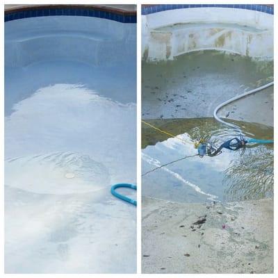 Chlorine wash before and after