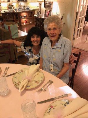 My mom and myself on her 95th birthday in June.